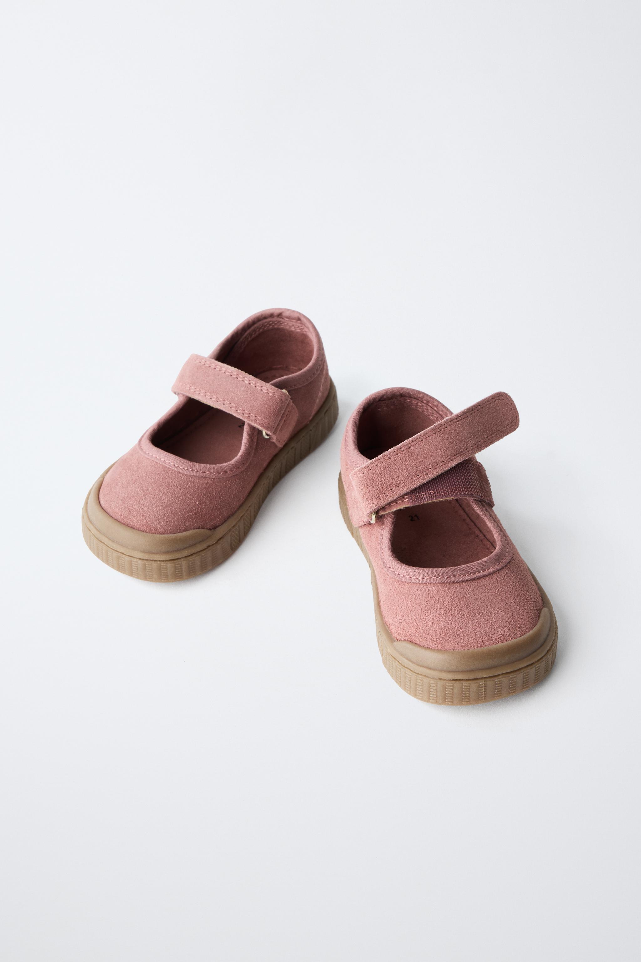 Детские кроссовки Zara LEATHER BAREFOOT OPEN SNEAKERS — фото 6