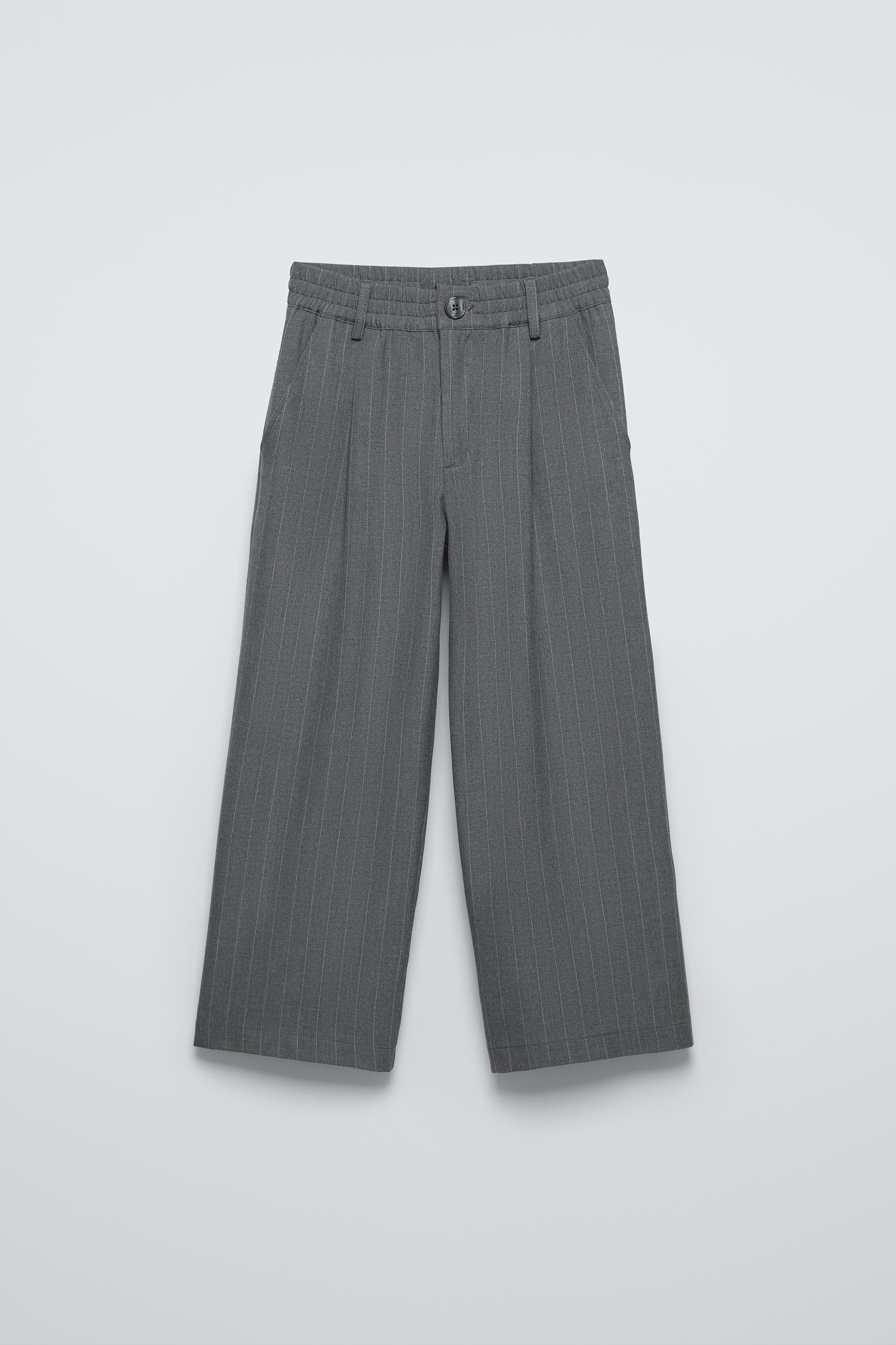 PINSTRIPE PANTS Anthracite grey ZARA Canada