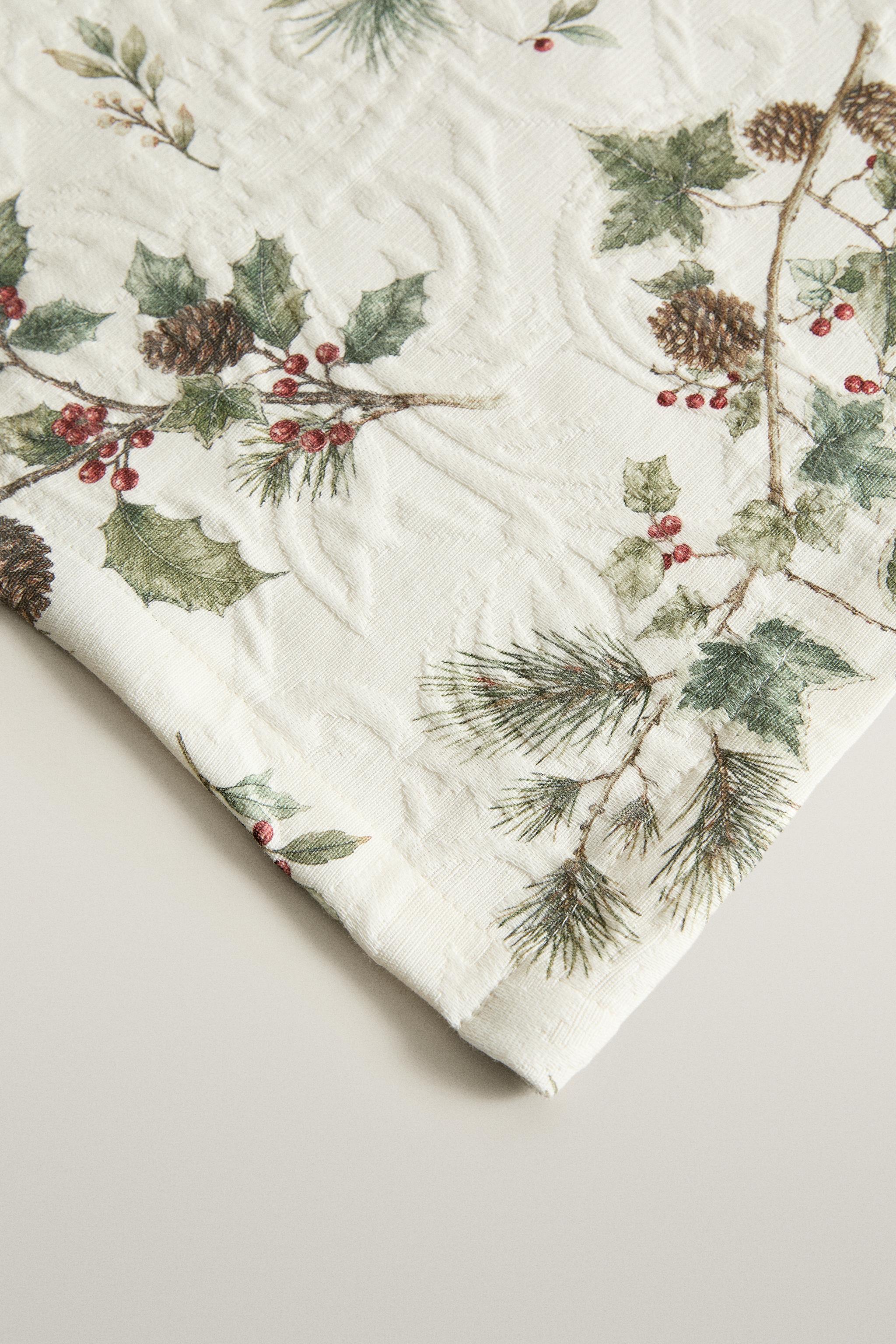 JACQUARD COTTON CHRISTMAS TABLECLOTH