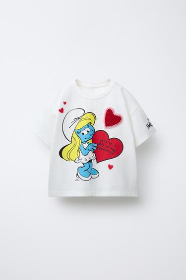 THE SMURFS ™ PRINT T-SHIRT - White by Zara