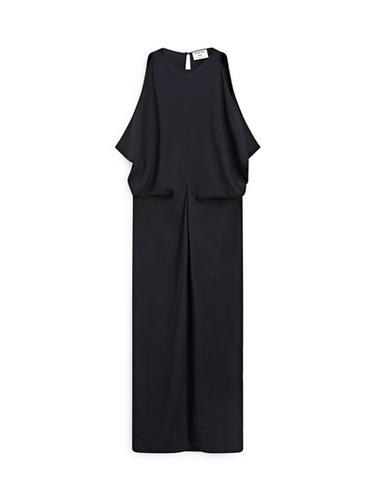 Robe midi à plis - Bleu marine de Zara