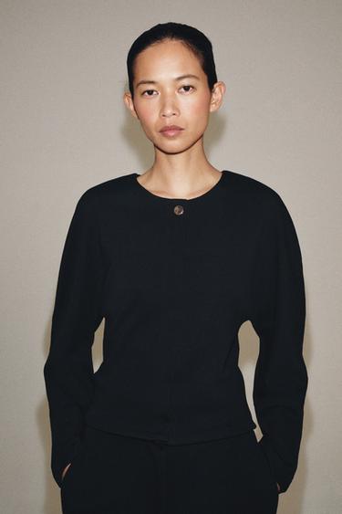 JACKE MIT KNÖPFEN - Schwarz von Zara