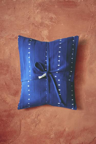 MULTI-PURPOSE TIE-DYE COTTON THROW X TENSIRA - Blue by Zara - Image 5