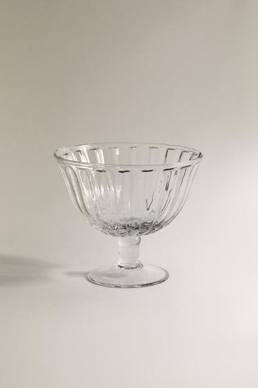 Zara STRIPED GLASS ICE-CREAM CUP - Transparent