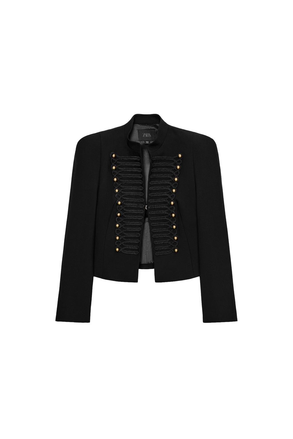 FITTED BLAZER WITH SHOULDER PADS - image 3