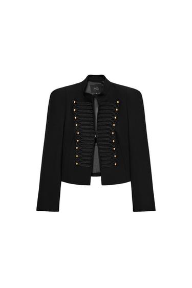 TAILLIERTER BLAZER MIT SCHULTERPOLSTERN - Schwarz von Zara