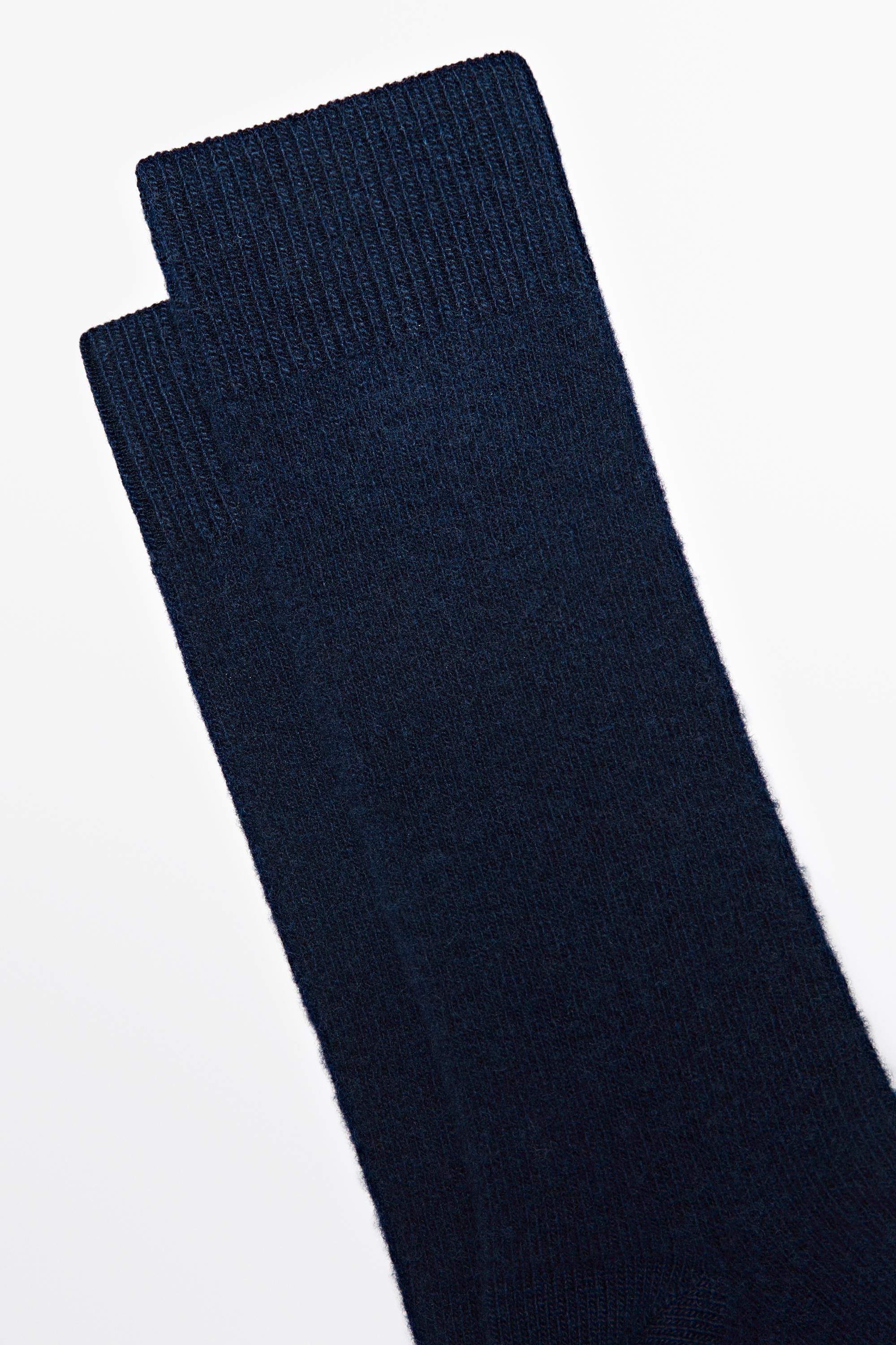 Chaussettes en maille unie avec de la laine