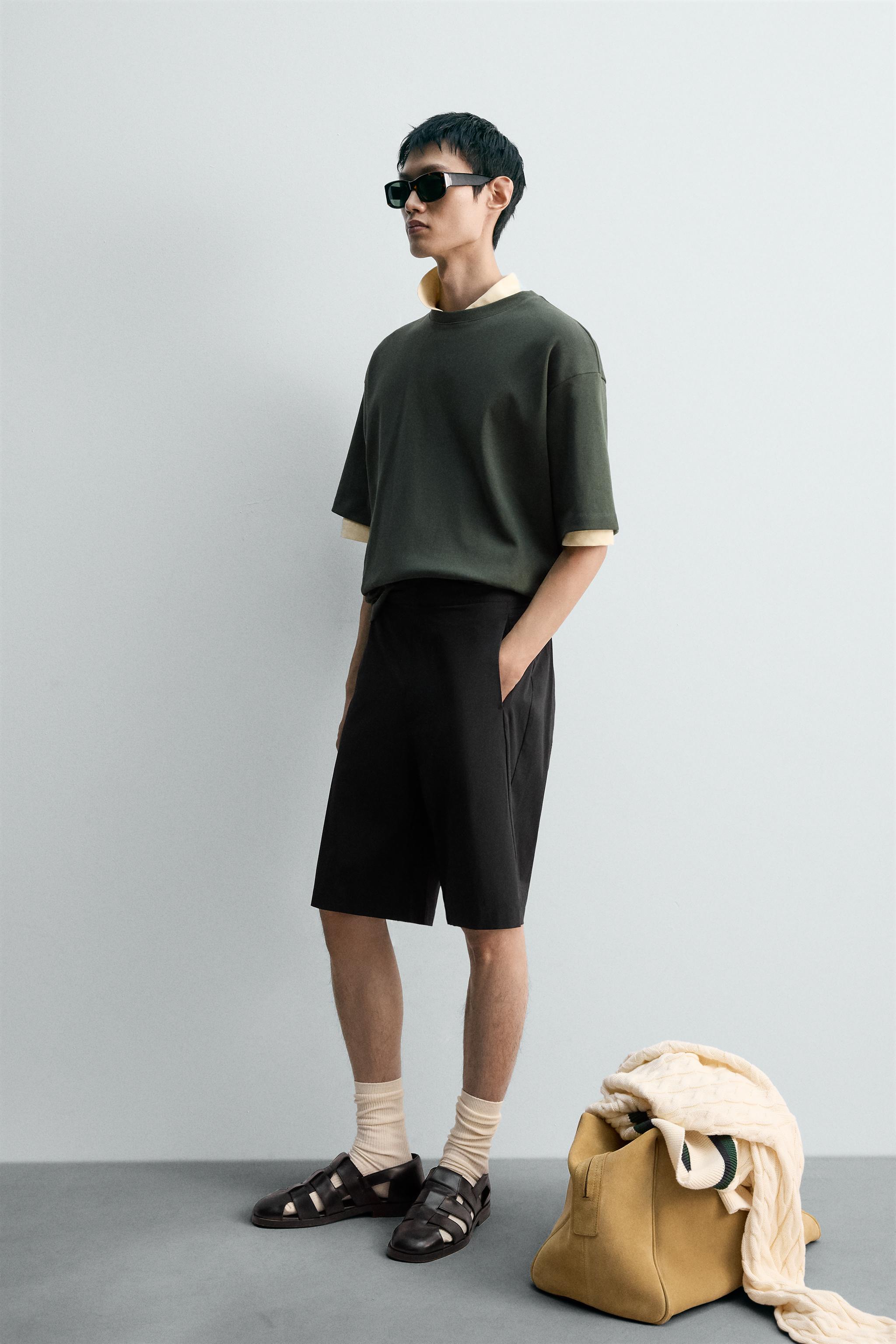 テクニカルリラックスフィットバミューダパンツ - ブラック