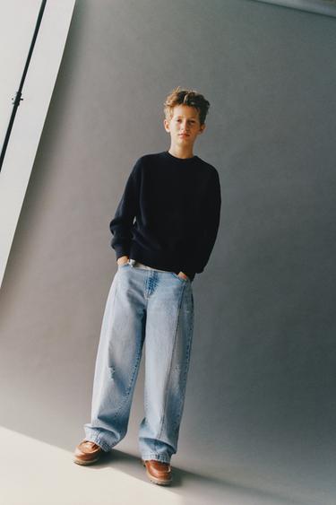 DISTRESSED BALLOON JEANS — Blue 2