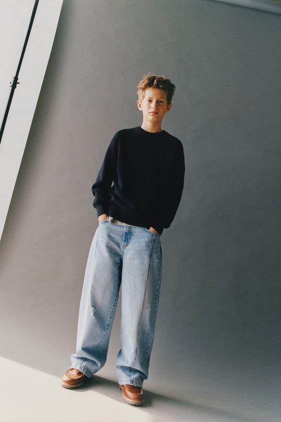 JEANS GLOBO ROTOS - Azul de Zara - Imagen 0