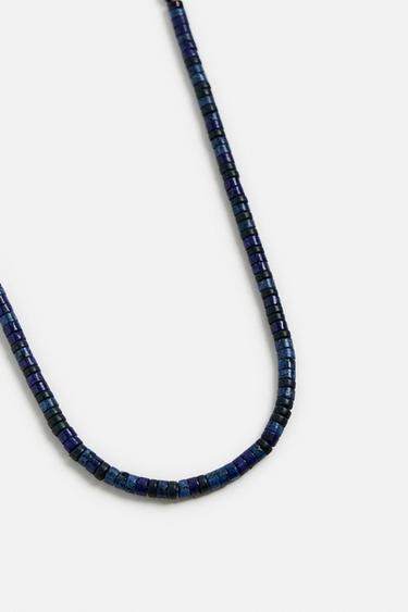 BEADED STONE NECKLACE - Blue / Navy by Zara - Image 2