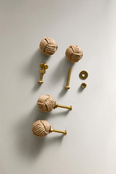 LOT DE BOUTONS MEUBLE MINI-NŒUD (LOT DE 4) - Beige clair de Zara - Image 2