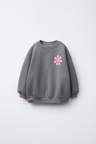 SMILEYWORLD® FLORAL SWEATSHIRT - Grey by Zara