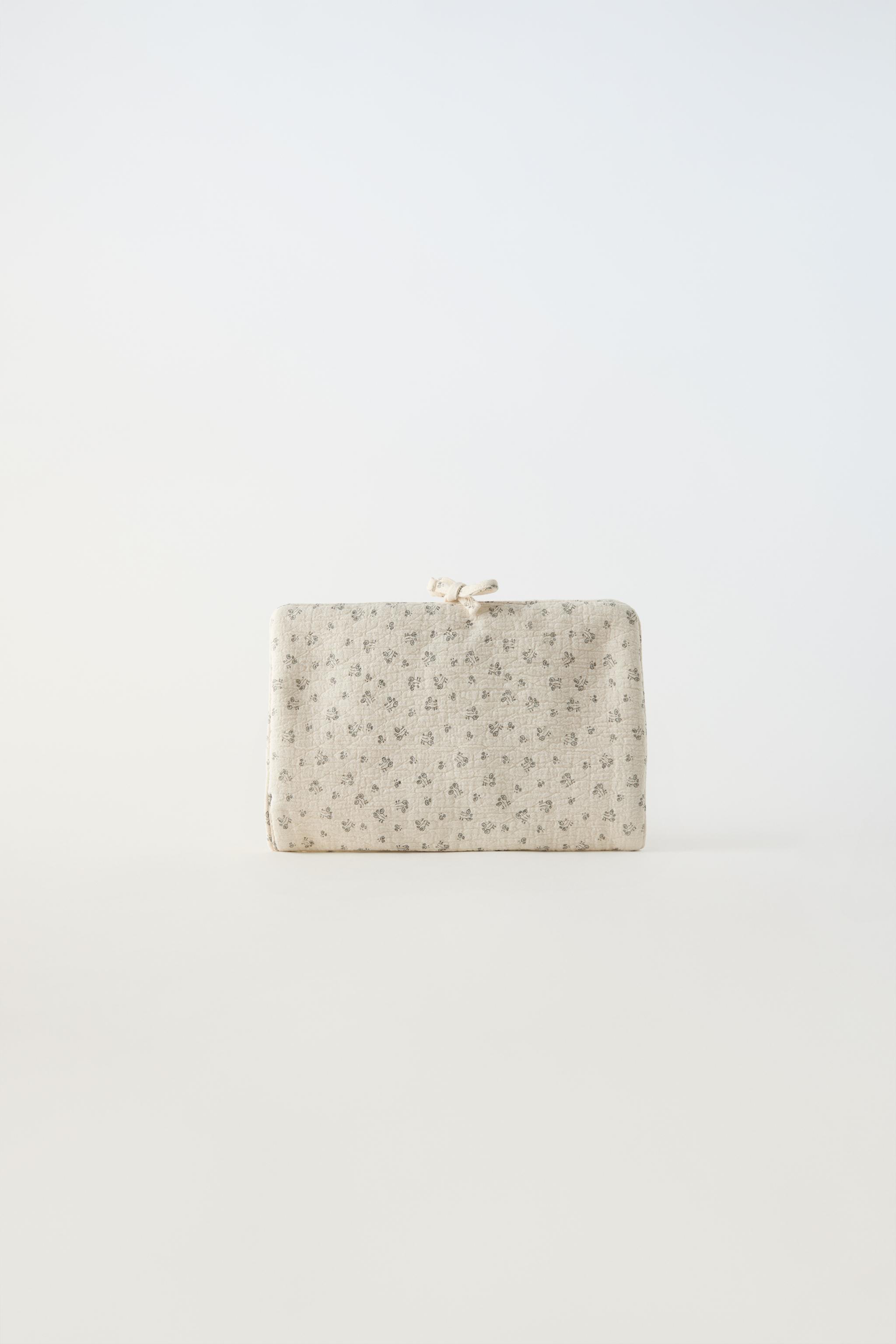 FLORAL COTTON WIPER BAG - Ecru | ZARA Canada