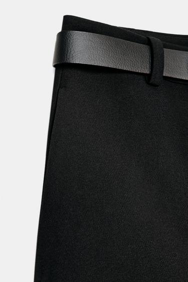 JUPE-PANTALON AVEC CEINTURE - Noir de Zara - Image 6