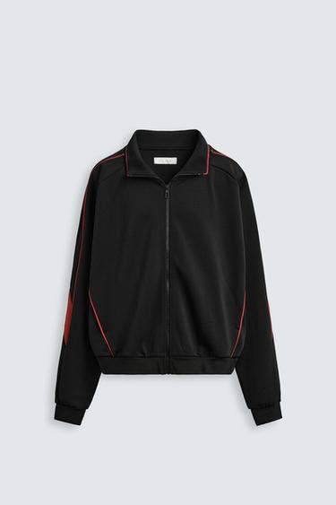 RETRO FOOTBALL JACKET - Black by Zara