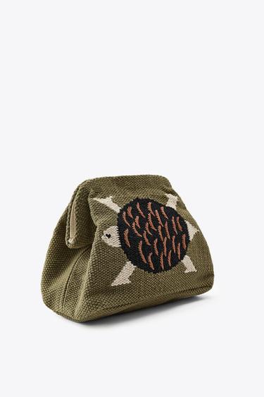 SAC TORTUE BRODÉE - Kaki de Zara - Image 1