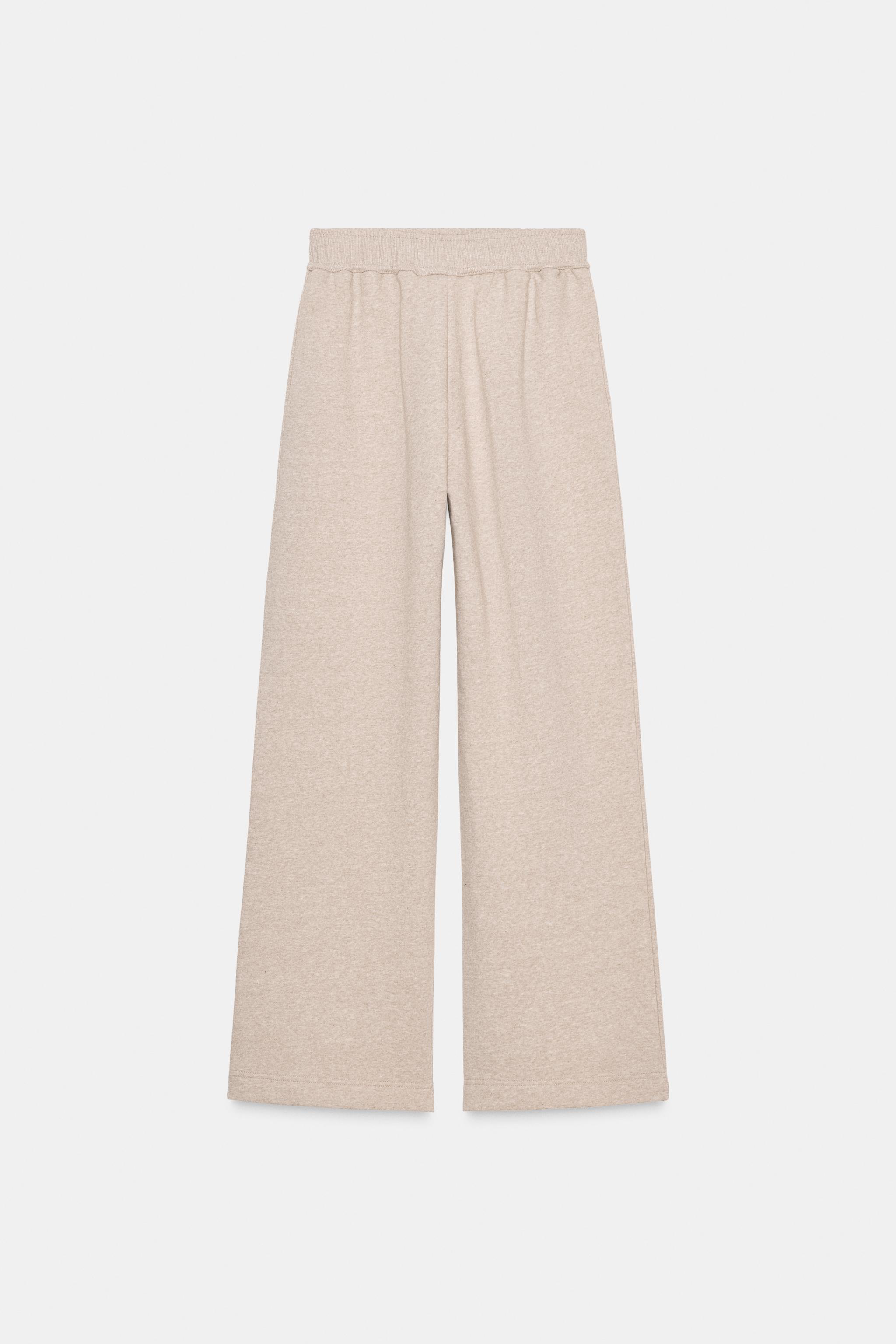 WIDE LEG FLEECE PANTS