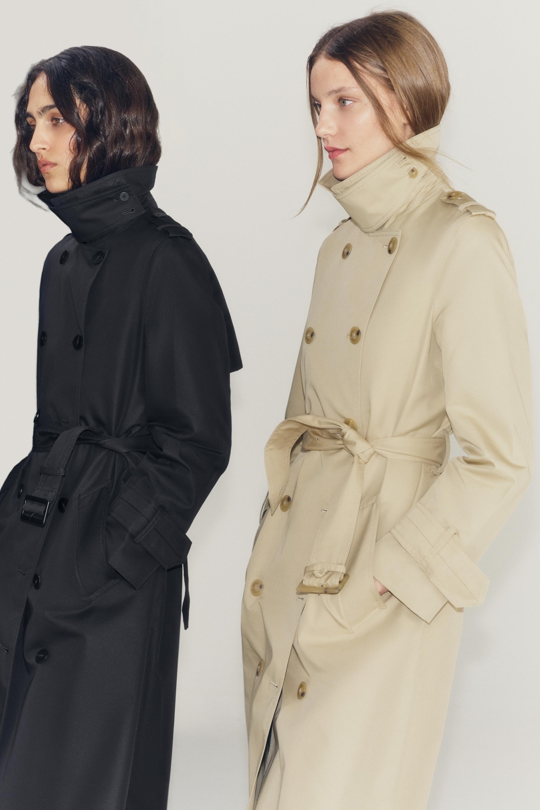 WATER-REPELLENT BELTED TRENCH COAT ZW COLLECTION — Light camel