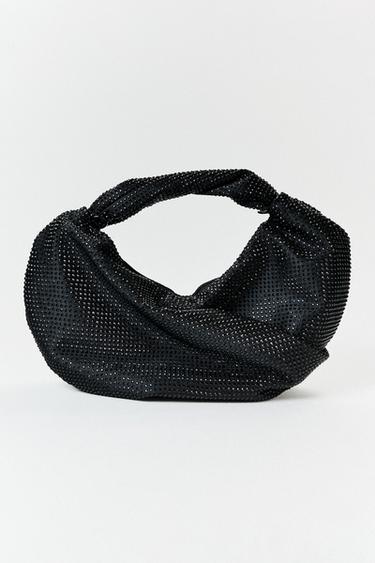 РЪЧНА ЧАНТА С БЛЕСТЯЩИ АПЛИКАЦИИ - Черно от Zara