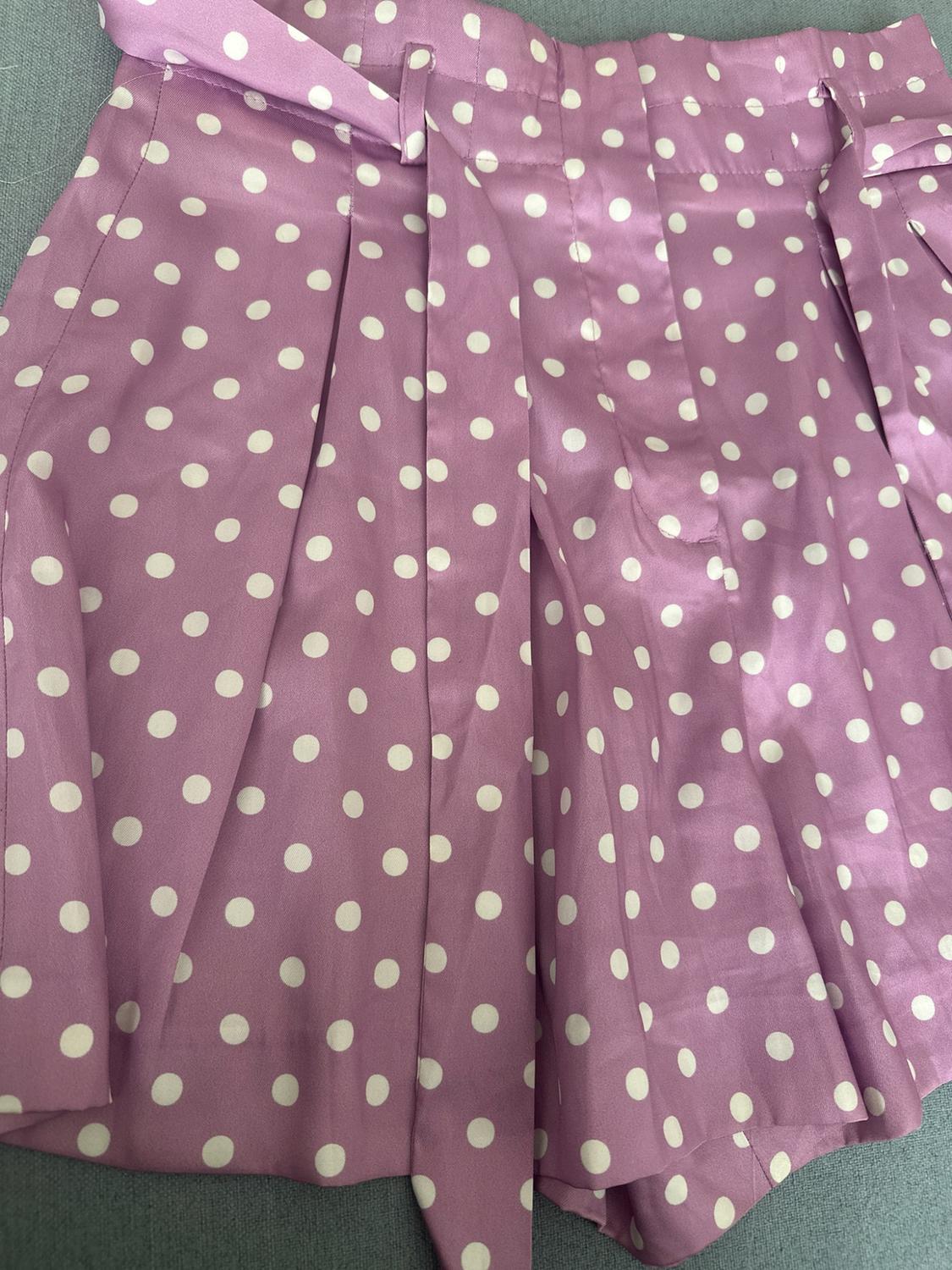 POLKA DOT PAPERBAG BERMUDA SHORTS - Image 3