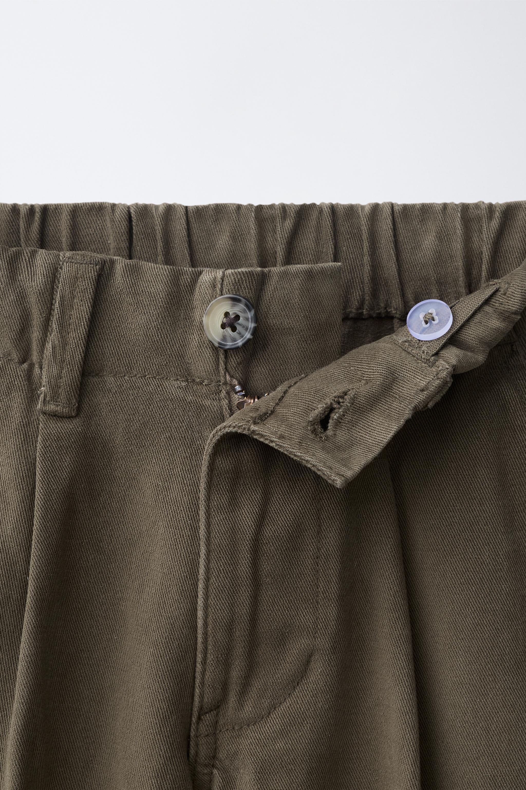 RELAXED CARGO PANTS - Dark khaki | ZARA United States