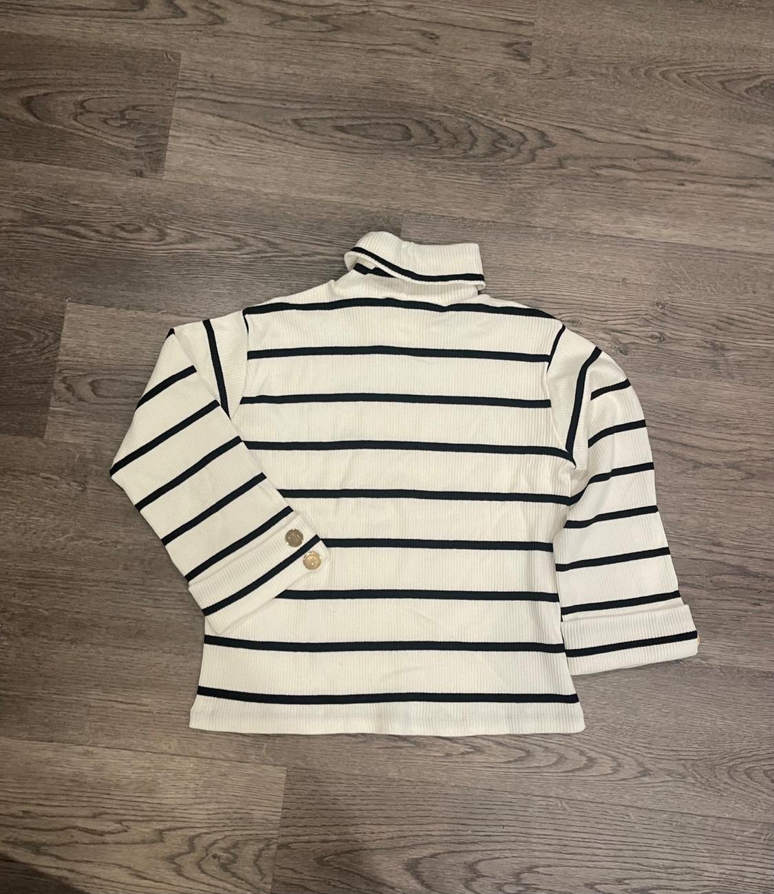 BUTTONED STRIPED SWEATER - Image 4
