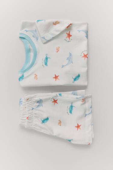 1 1/2-6 YEARS/ MARINE PRINT PYJAMAS - Ecru by Zara