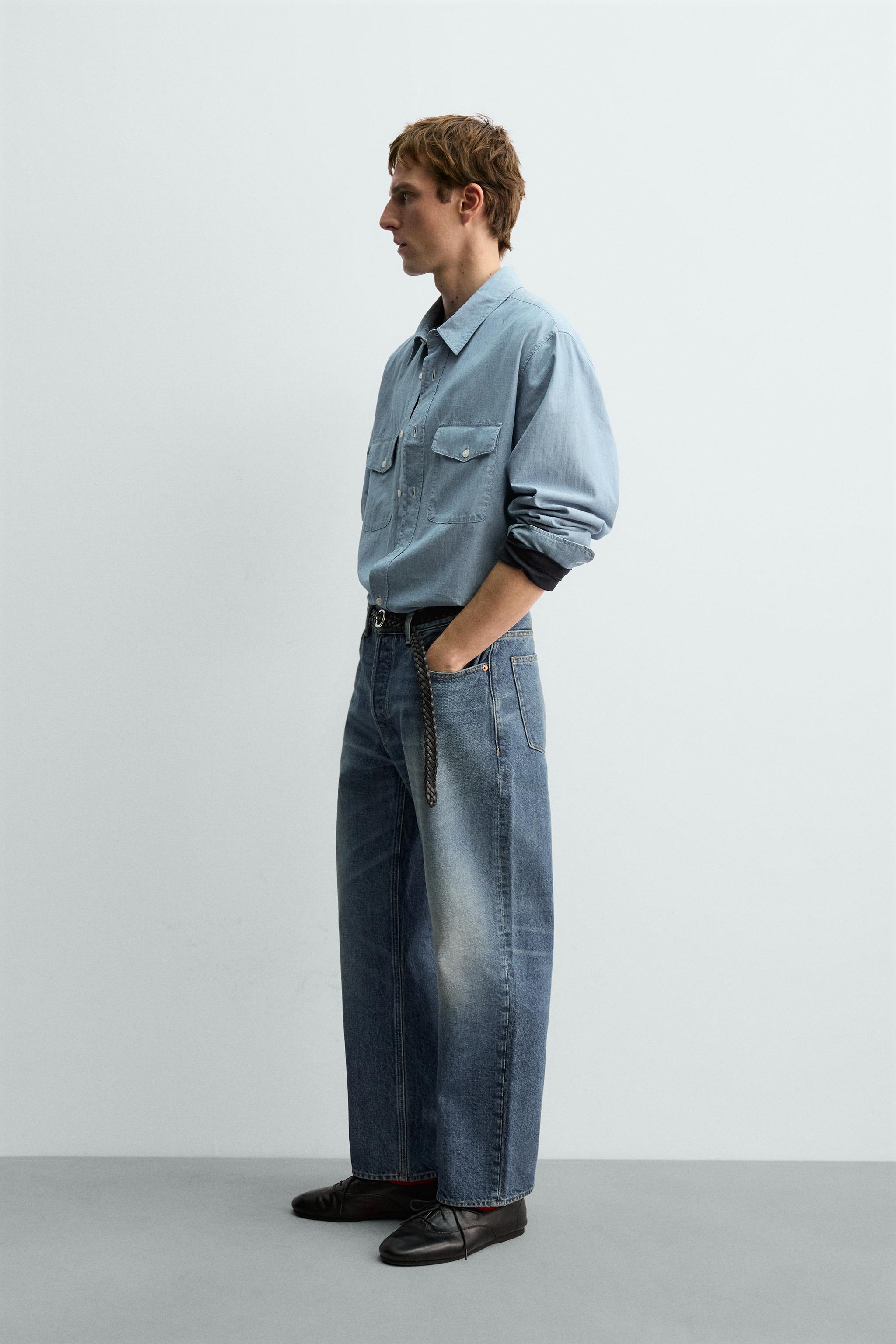 AARON LEVINE X ZARA RELAXED STRAIGHT FIT JEAN - DONUK MAVİ | ZARA