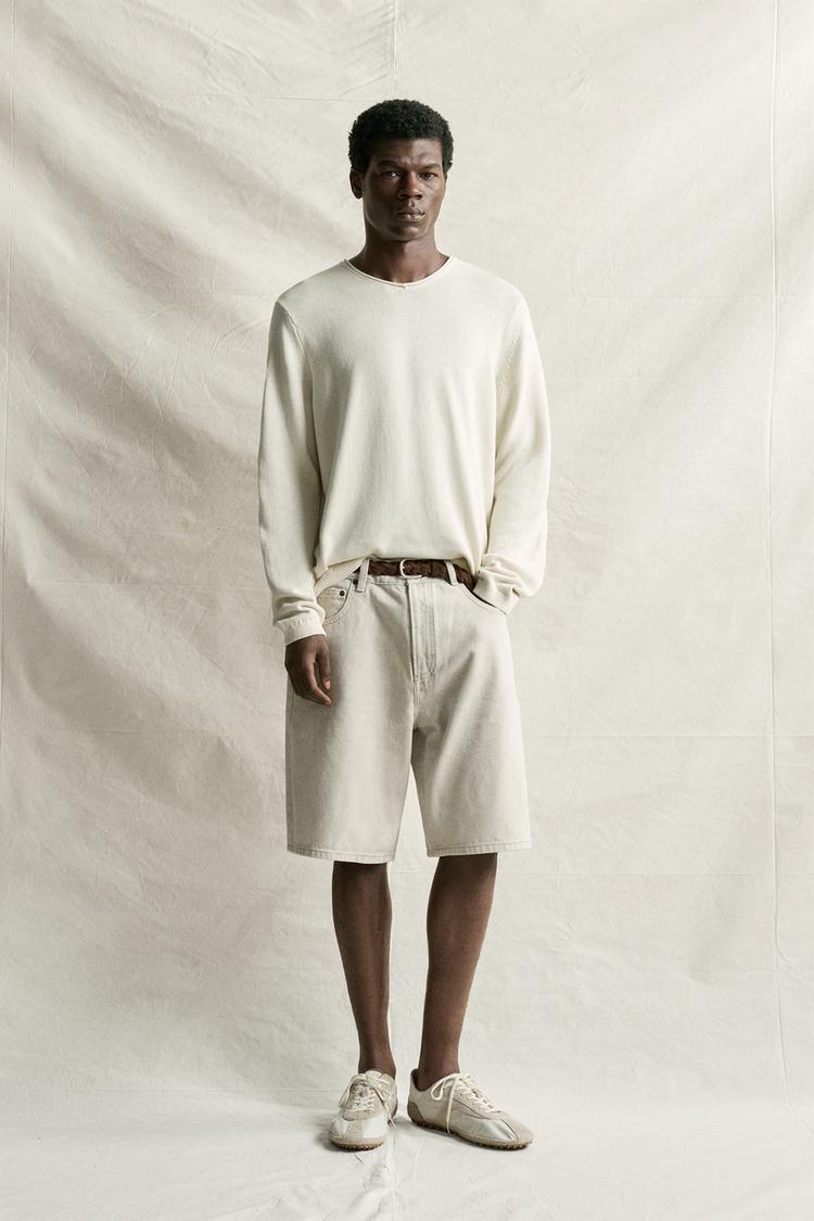 REGULAR FIT DENIM BERMUDA SHORTS