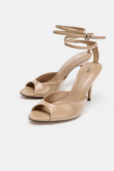 SANDALES À TALONS BRACELET - Beige de Zara - Image 2