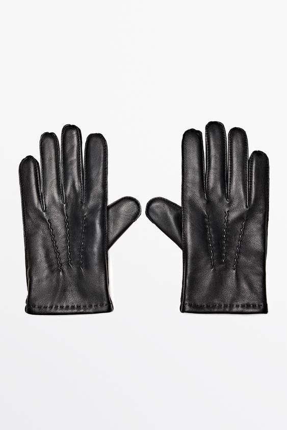 Zara Nappa leather gloves - Black - Image 0
