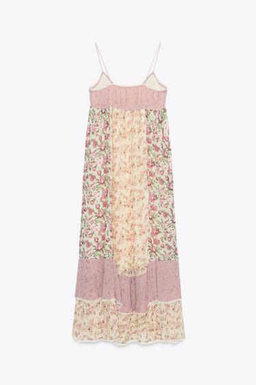 FLORAL PATCHWORK DRESS - Multicoloured by Zara - Image 4