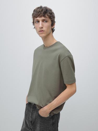 Zara 100% cotton medium weight T-shirt - Mint Green