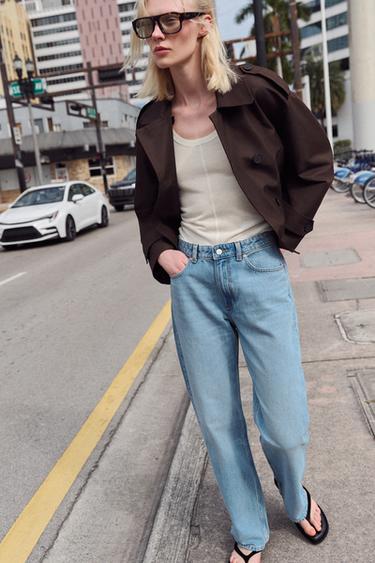 KORTE DOUBLE-BREASTED TRENCHCOAT - Bruin van Zara