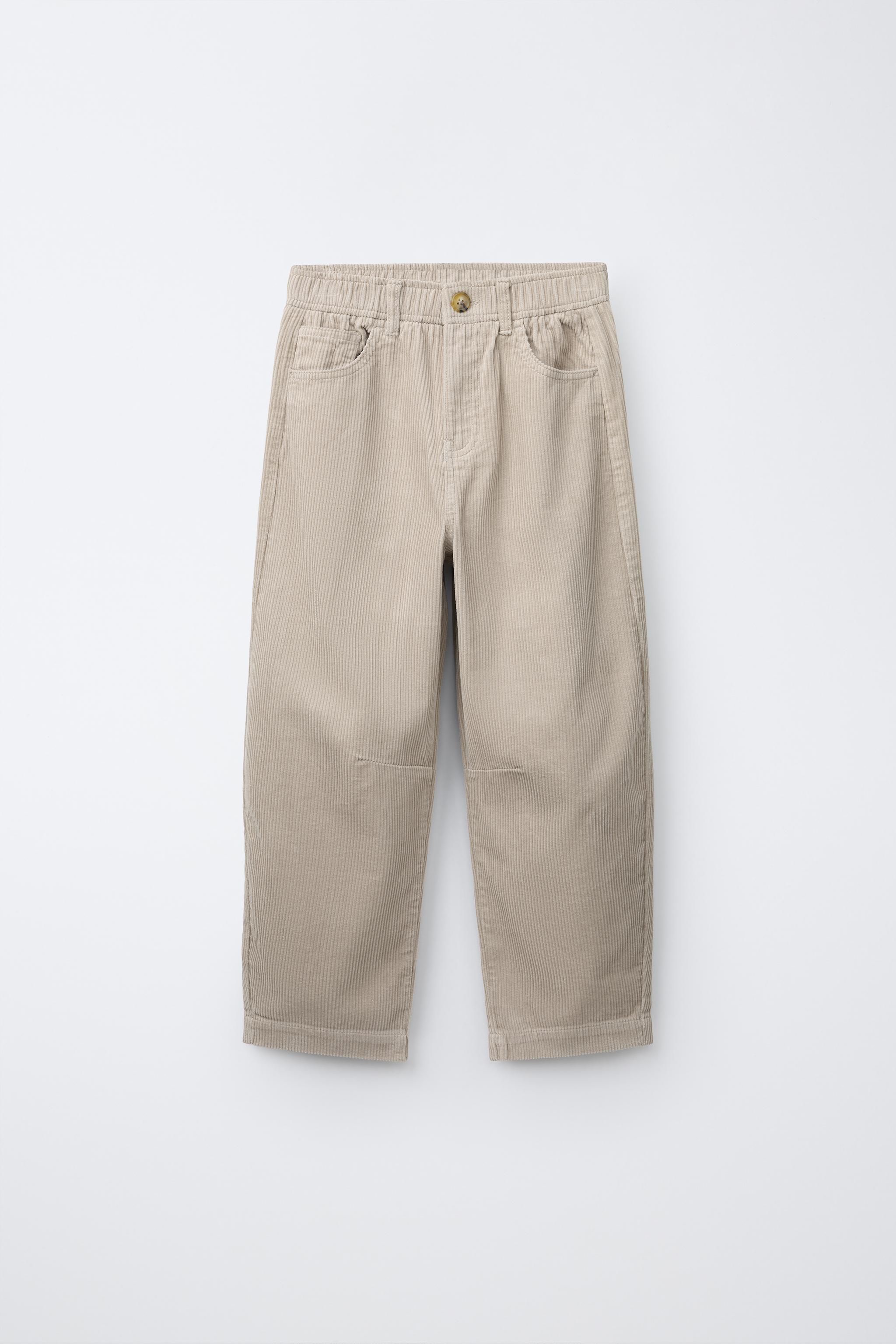 PANTALON BARREL EN VELOURS CÔTELÉ