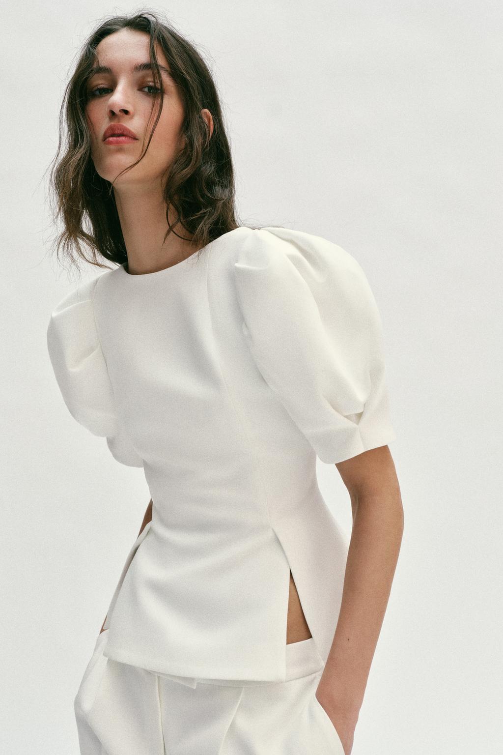 BALLOON SLEEVE TOP