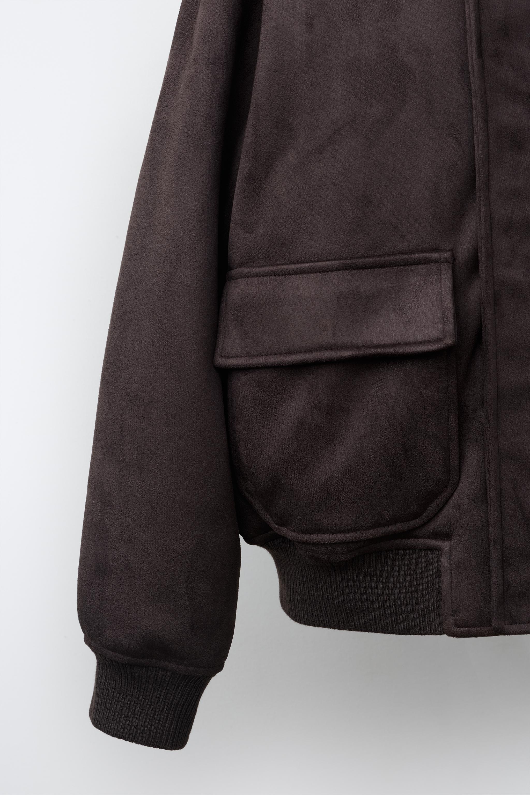 BLOUSON BOMBER EFFET DAIM