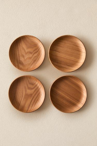 Zara WOODEN COASTER (UNIT) - Light beige