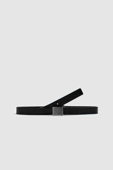 Zaras SKINNSKÄRP MED METALLPLATTA LIMITED EDITION - Svart