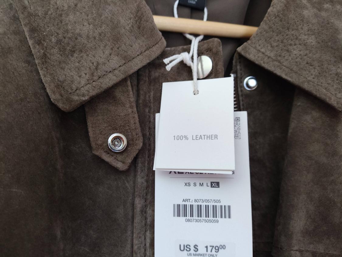 100% LEATHER BOMBER JACKET - Image 5