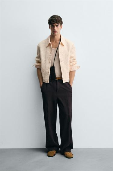 CAZADORA ESTRUCTURA CROCHET - Crudo de Zara