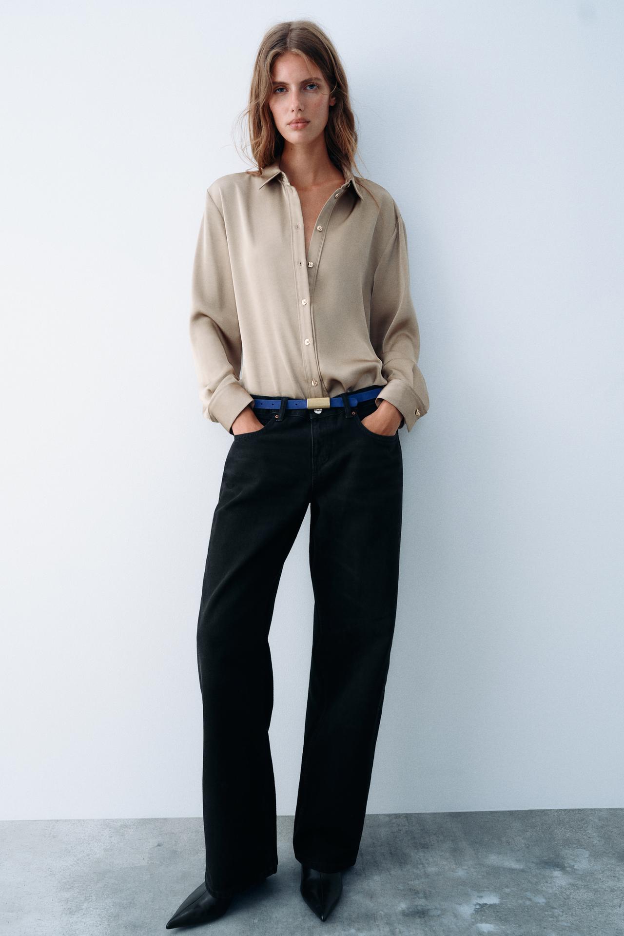 GOLD BUTTON SATIN SHIRT