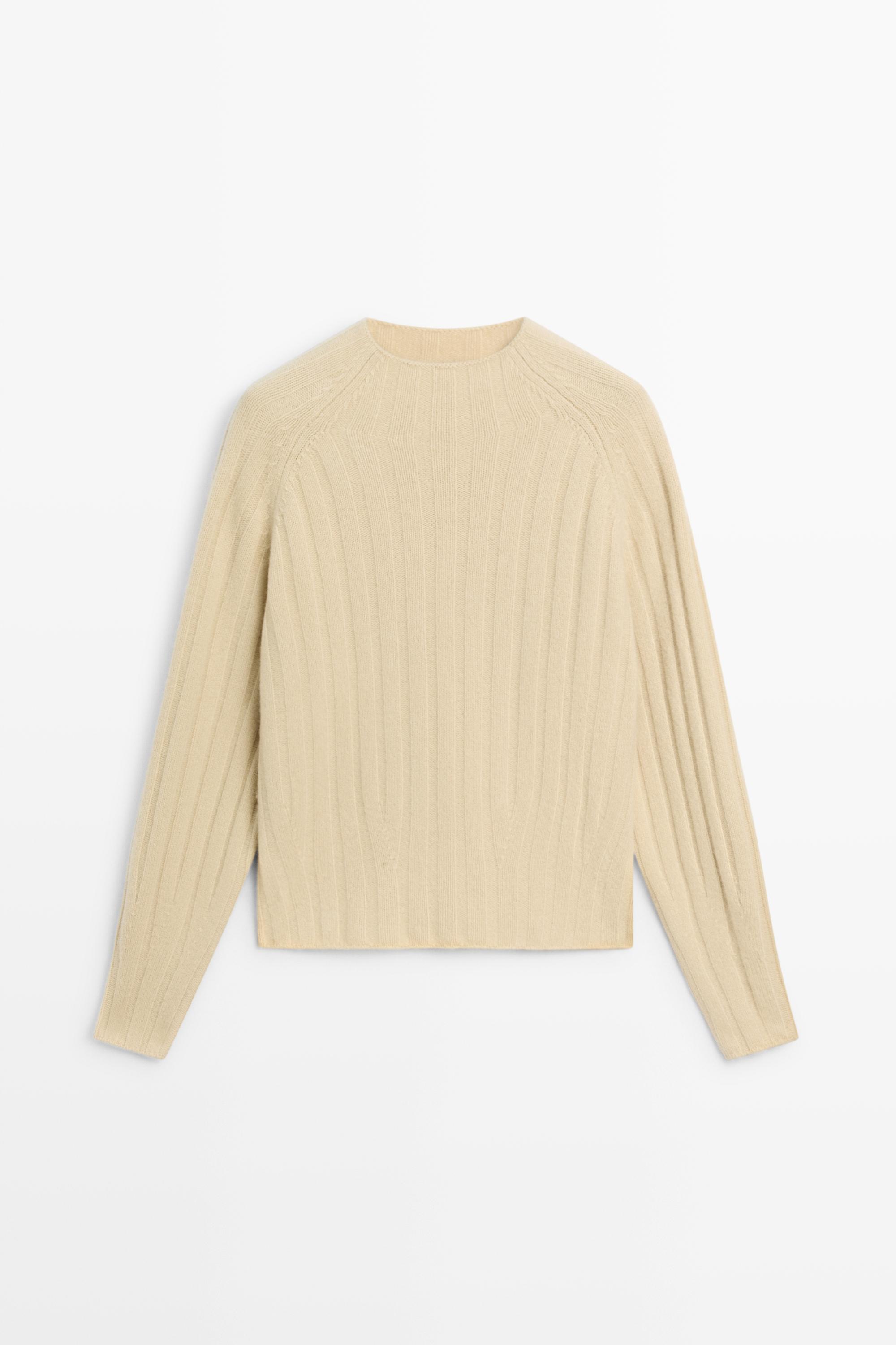 Pull en maille col cheminée 100 % laine