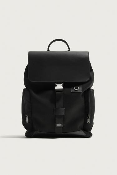 MOCHILA SOLAPA - Negro de Zara
