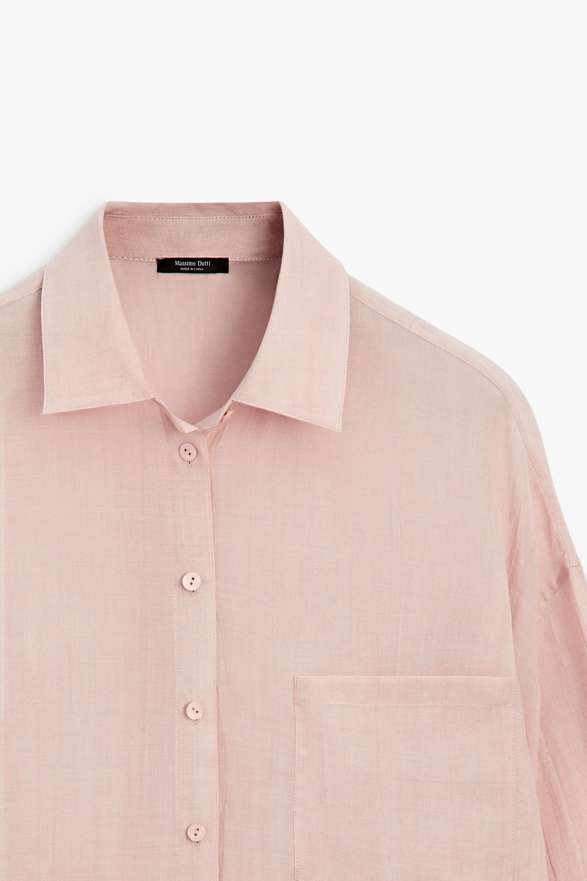 Chemise fluide à poche en ramie