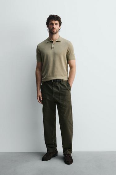 POLO PUNTO REGULAR FIT - Verde claro de Zara - Imagen 0