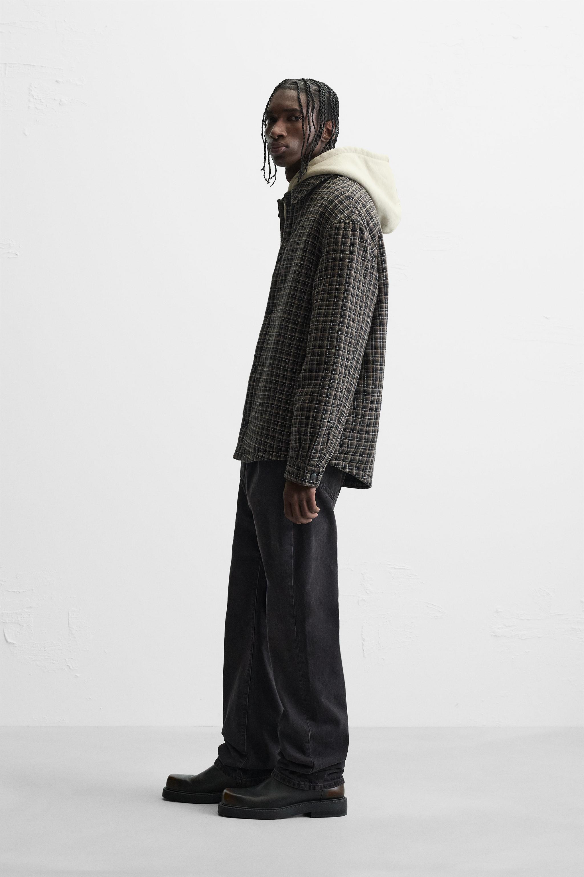 QUILTED PLAID OVERSHIRT - Black / Brown | ZARA United States