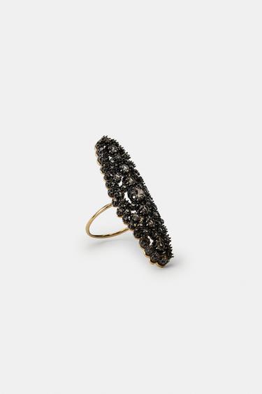 COMBINED GLITTER RING - Golden by Zara