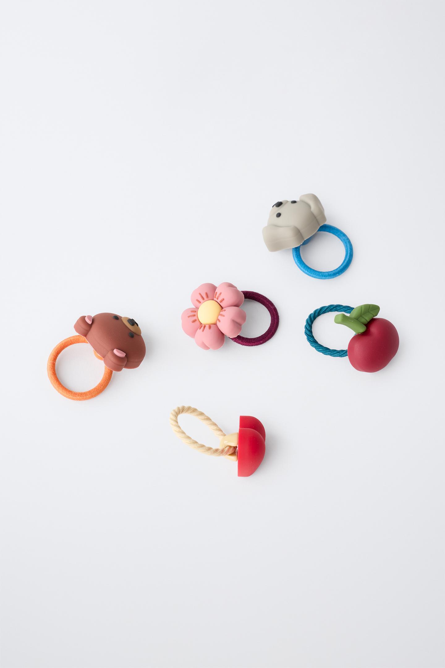 Детские кольца Zara 5-PACK OF Shaped, цвет: Разноцветный — фото 3